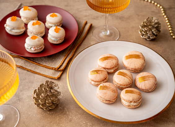 Macarons salés saumon fumé et foie gras