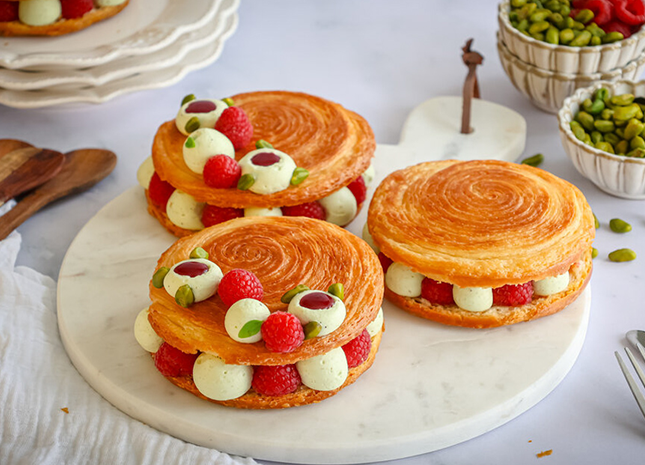 new york roll framboise pistache