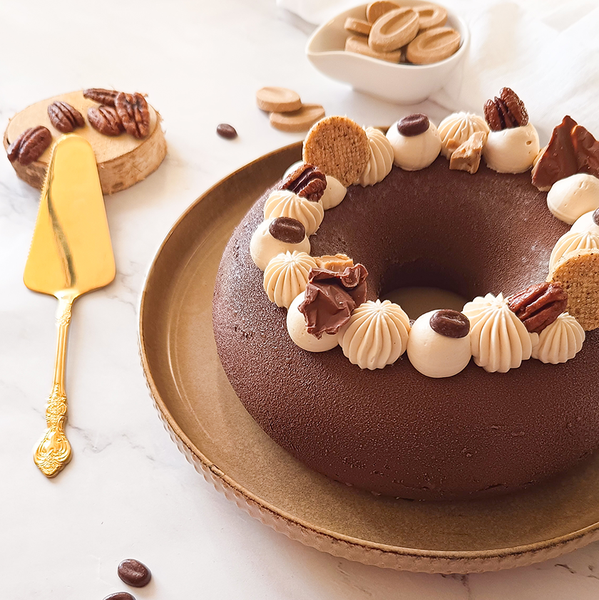 entremet chocolat café et pécan