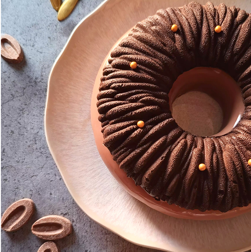 entremet chocolat au lait et caramel