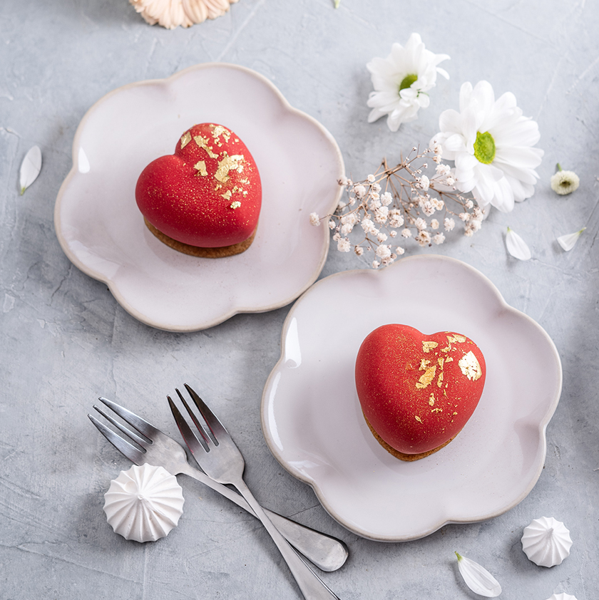 Entremets framboise et pistache