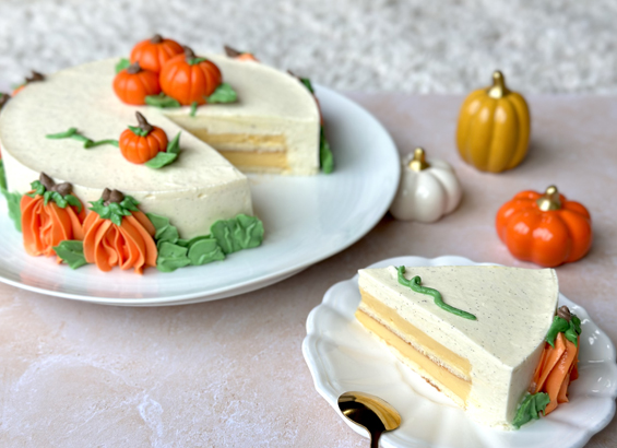 Entremets Halloween vanille et passion