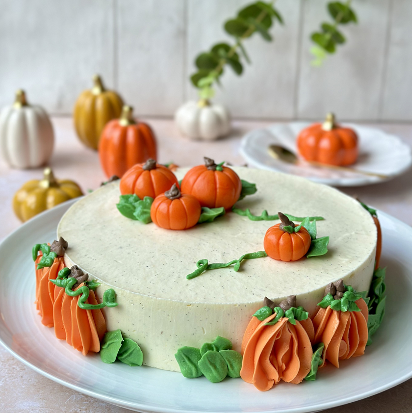 Entremets Halloween vanille et passion