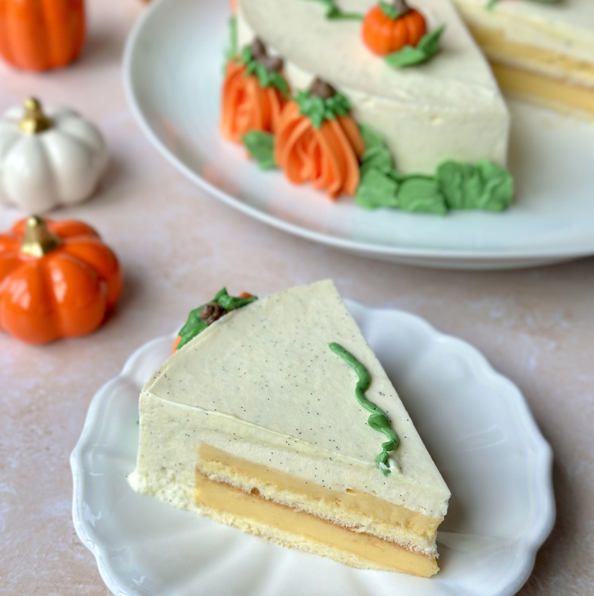Entremets Halloween vanille et passion