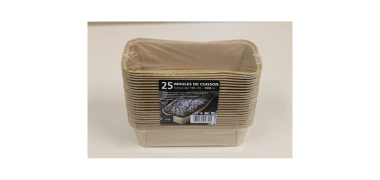Moule de cuisson papier cake 199 mm - 1033 ml Bio Food Pack
