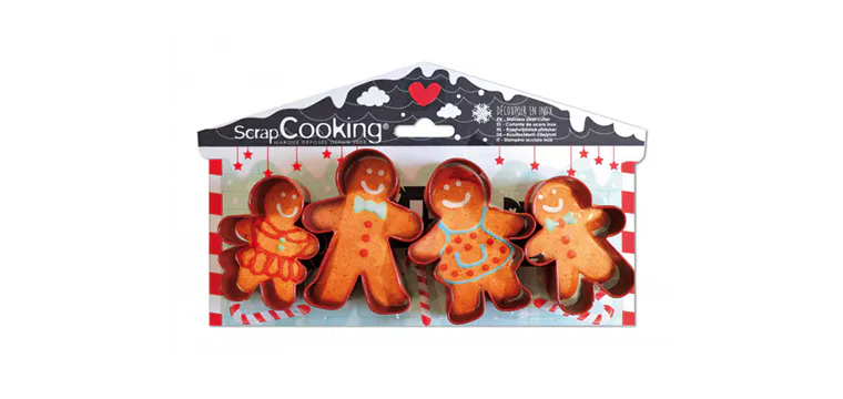 Emporte-Pièces Bonshommes Pain d'Epices (x4) Scrapcooking