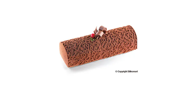 Kit Moule à bûche et Tapis Décor Arabesque SilikoMart Professional