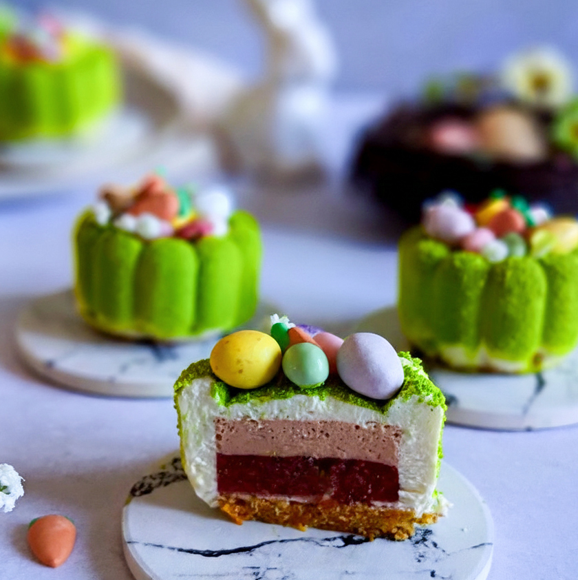 Entremets orange sanguine