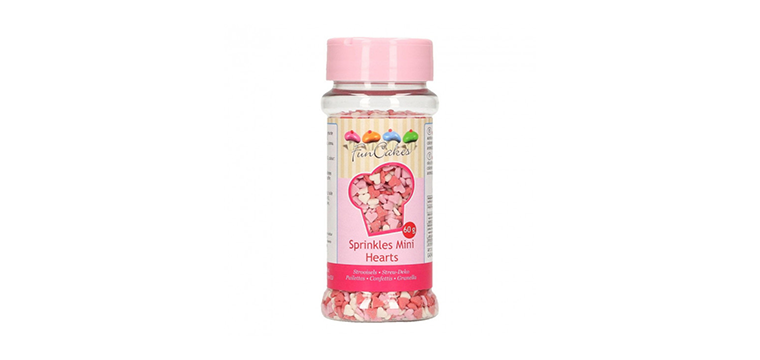Mini Coeurs en sucre Rose/Rouge/Blanc 60g Funcakes