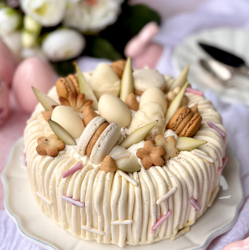 Entremets poire caramel