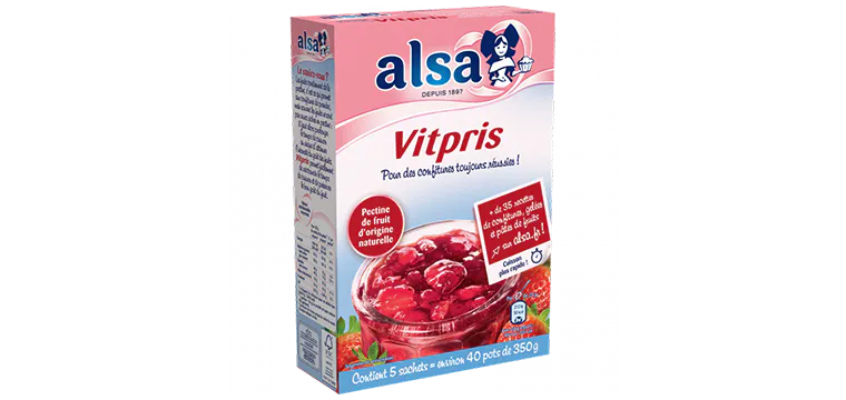 Vitpris Alsa Pectine de fruits pour confitures 188g