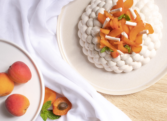 Pavlova aux abricots