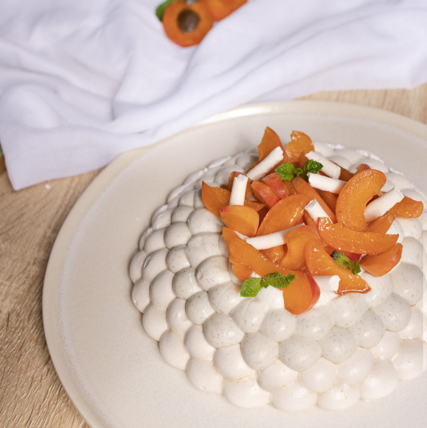 Pavlova aux abricots
