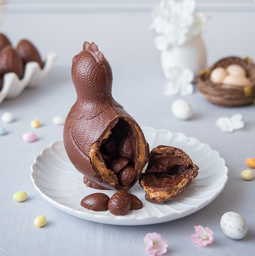 poule chocolat spéculoos Pâques