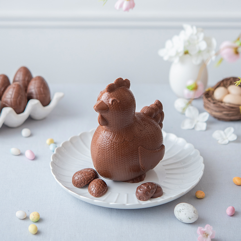 poule chocolat et spéculoos Pâques 
