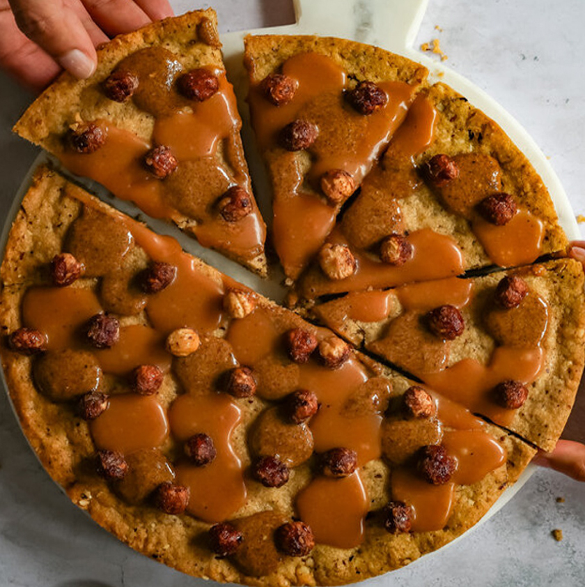 Pizza cookie à la noisette