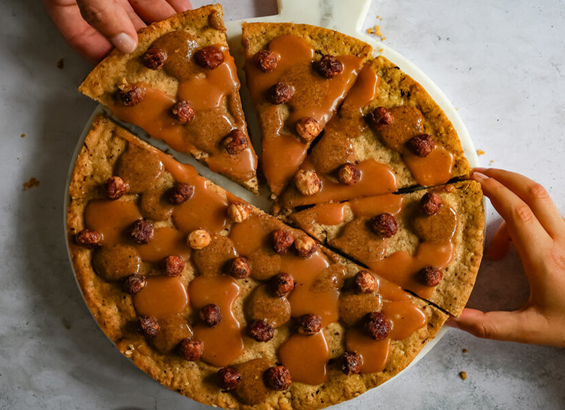 Pizza cookie à la noisette