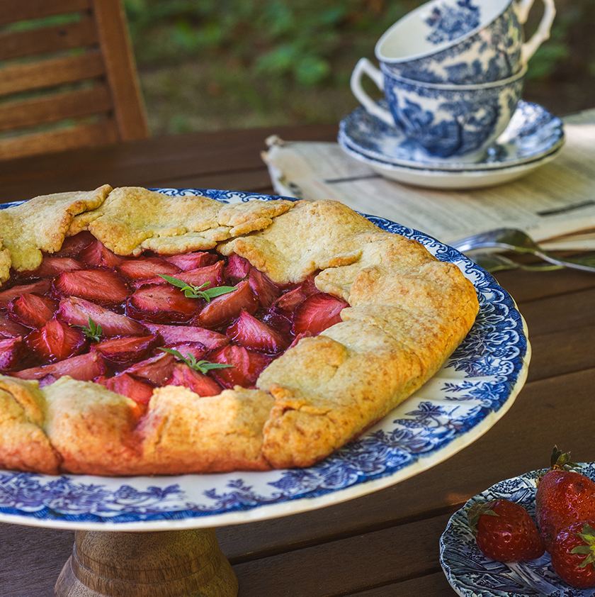 tarte rustique aux fraises