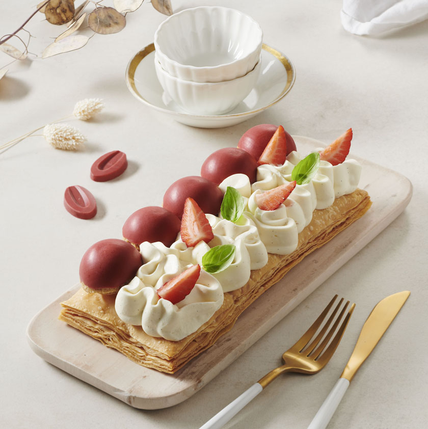 Saint-Honoré vanille fraise