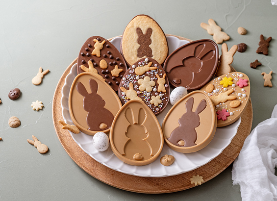 Tablettes de chocolat de Pâques