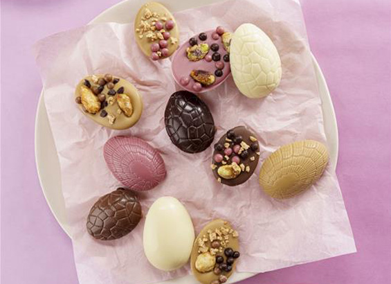 Œufs chocolats mendiants