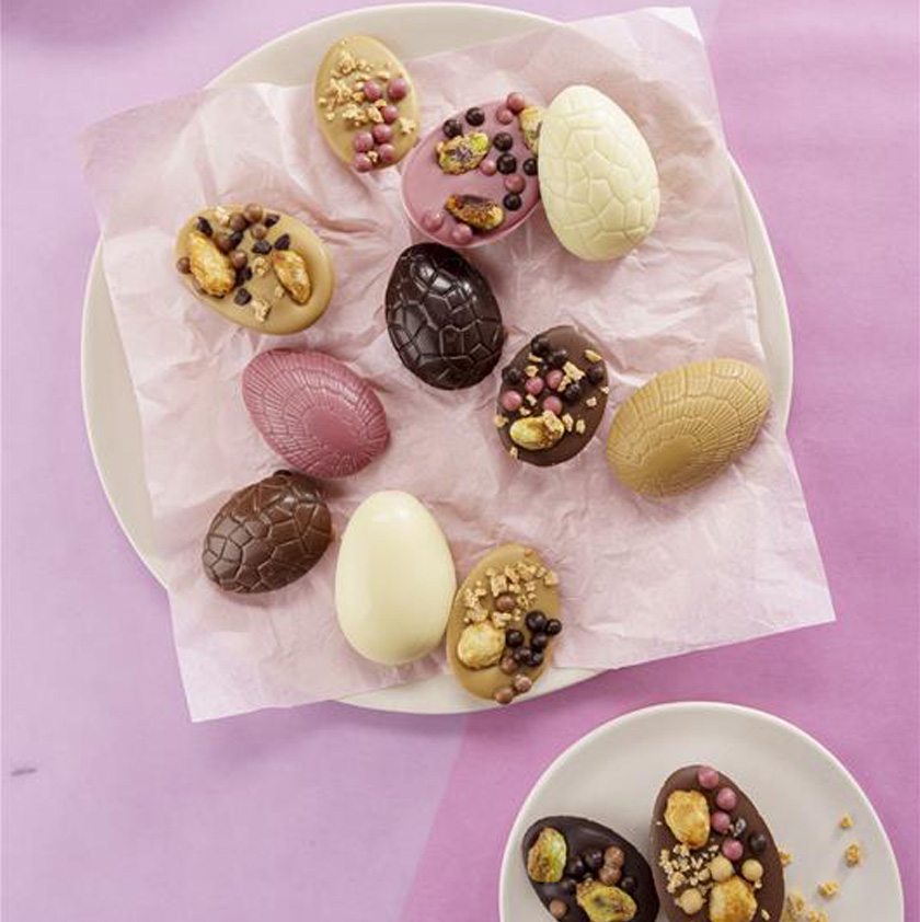 Œufs chocolats mendiants