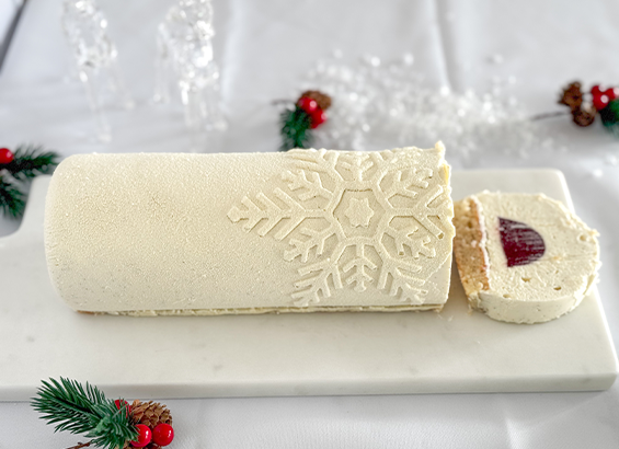 Bûche vanille framboise