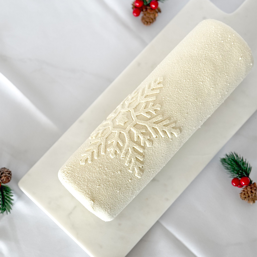 Bûche vanille framboise