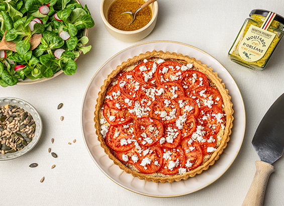 Tarte à la tomate et à la moutarde