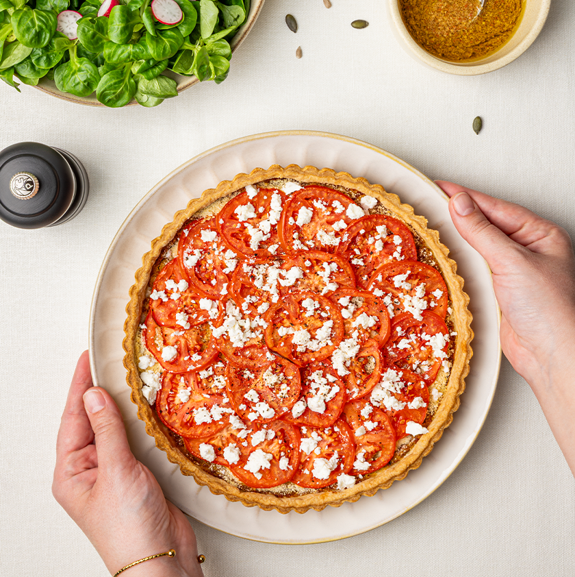 Tarte à la tomate et à la moutarde