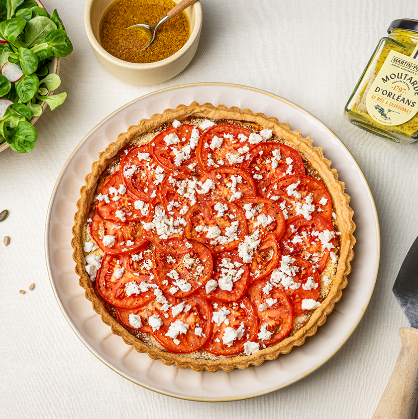 Tarte à la tomate et à la moutarde