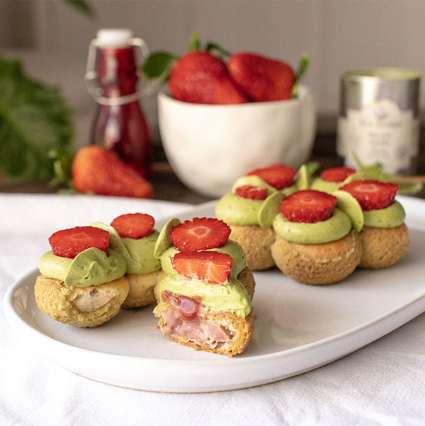 Saint-Honoré fraise matcha