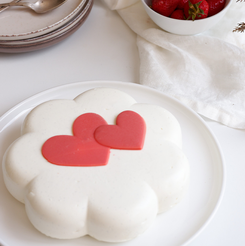 Entremets vanille fraise gingembre