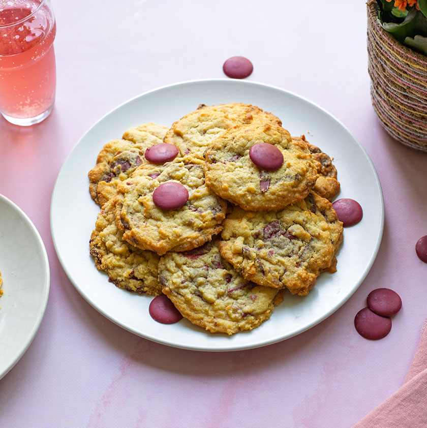 Cookies amandes choco framboise
