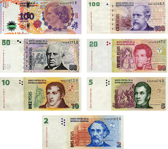 Argentinska peso sedlar