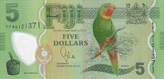 5 Fijidollars sedel, valuta Fiji