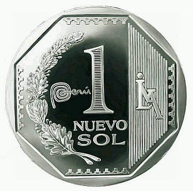 Peruansk Nuevo Sol mynt, valuta Peru 