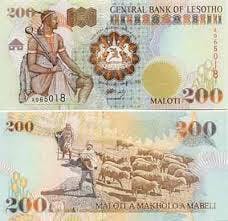 Loti 200 sedel, valuta Lesotho