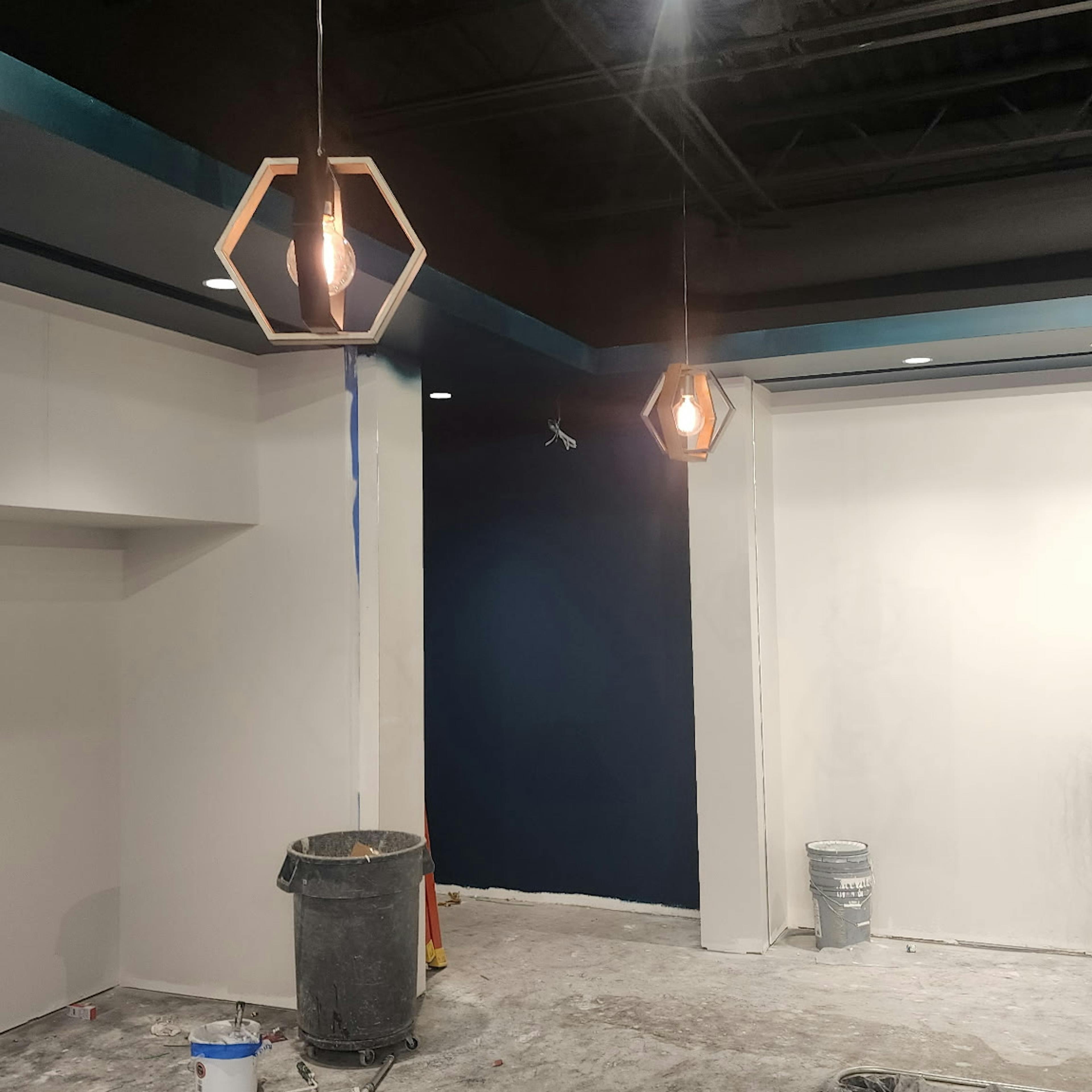 Inside the store showing new lighting fixtures