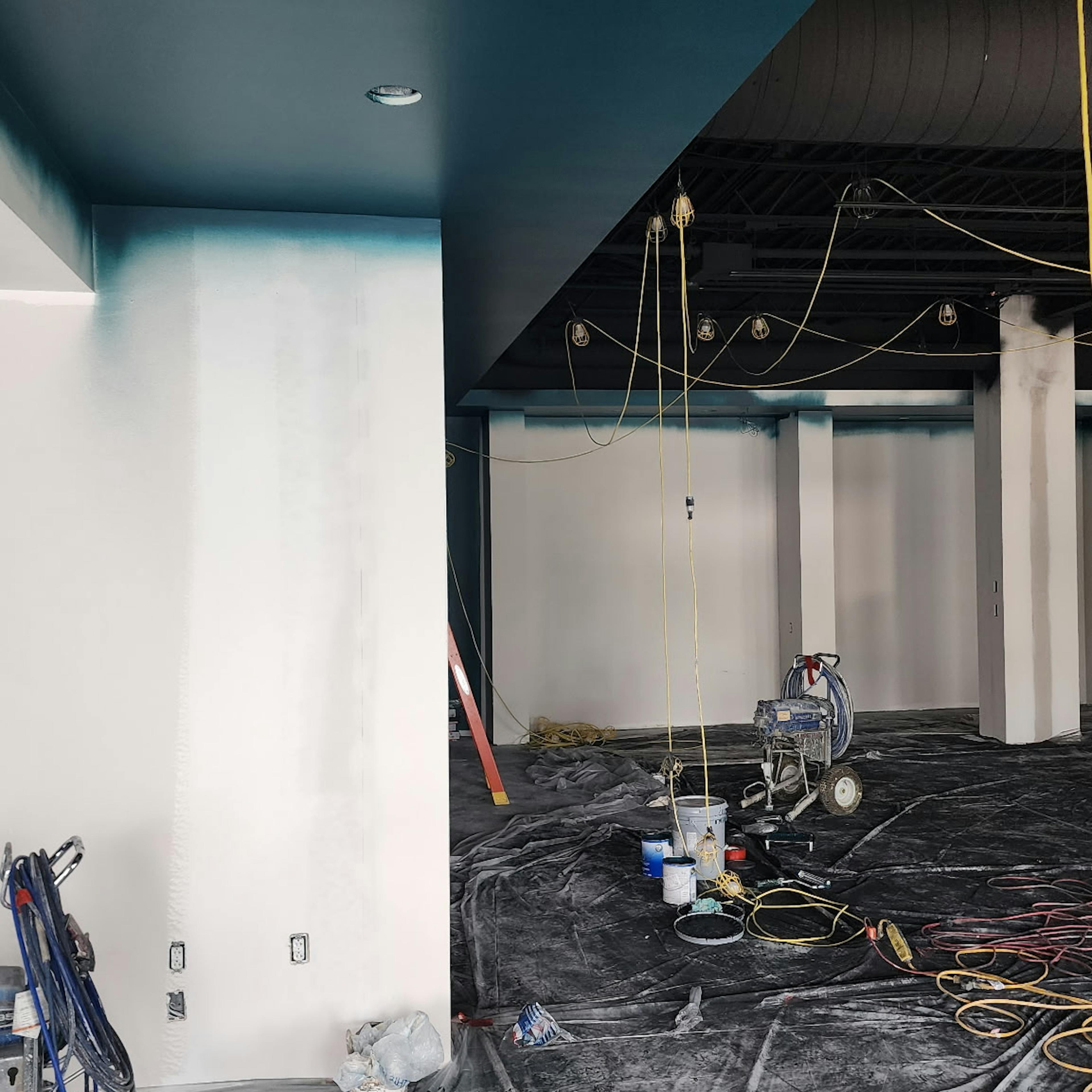 Empty room being painted