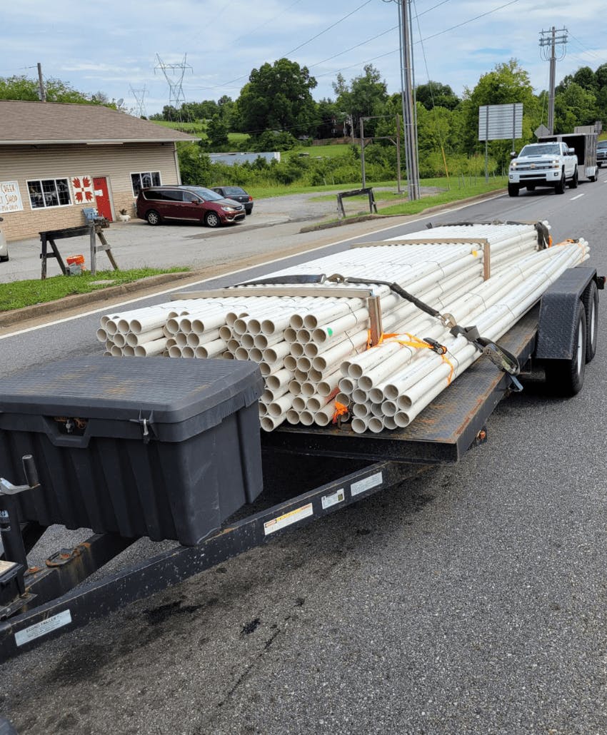 Irrigation pipes delivery by Curri