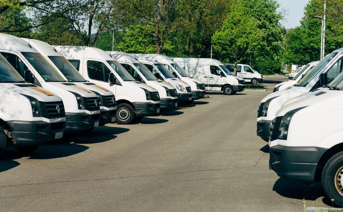 White vans fleet