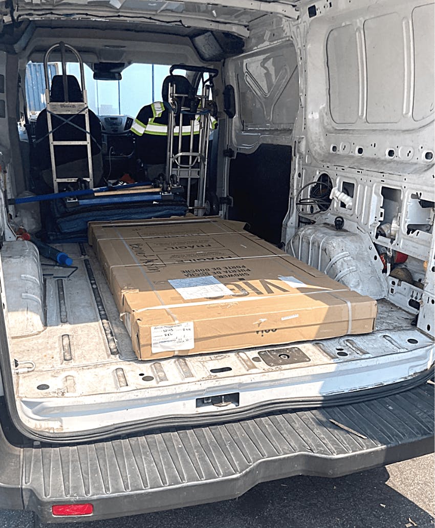 sprinter van with a partial load