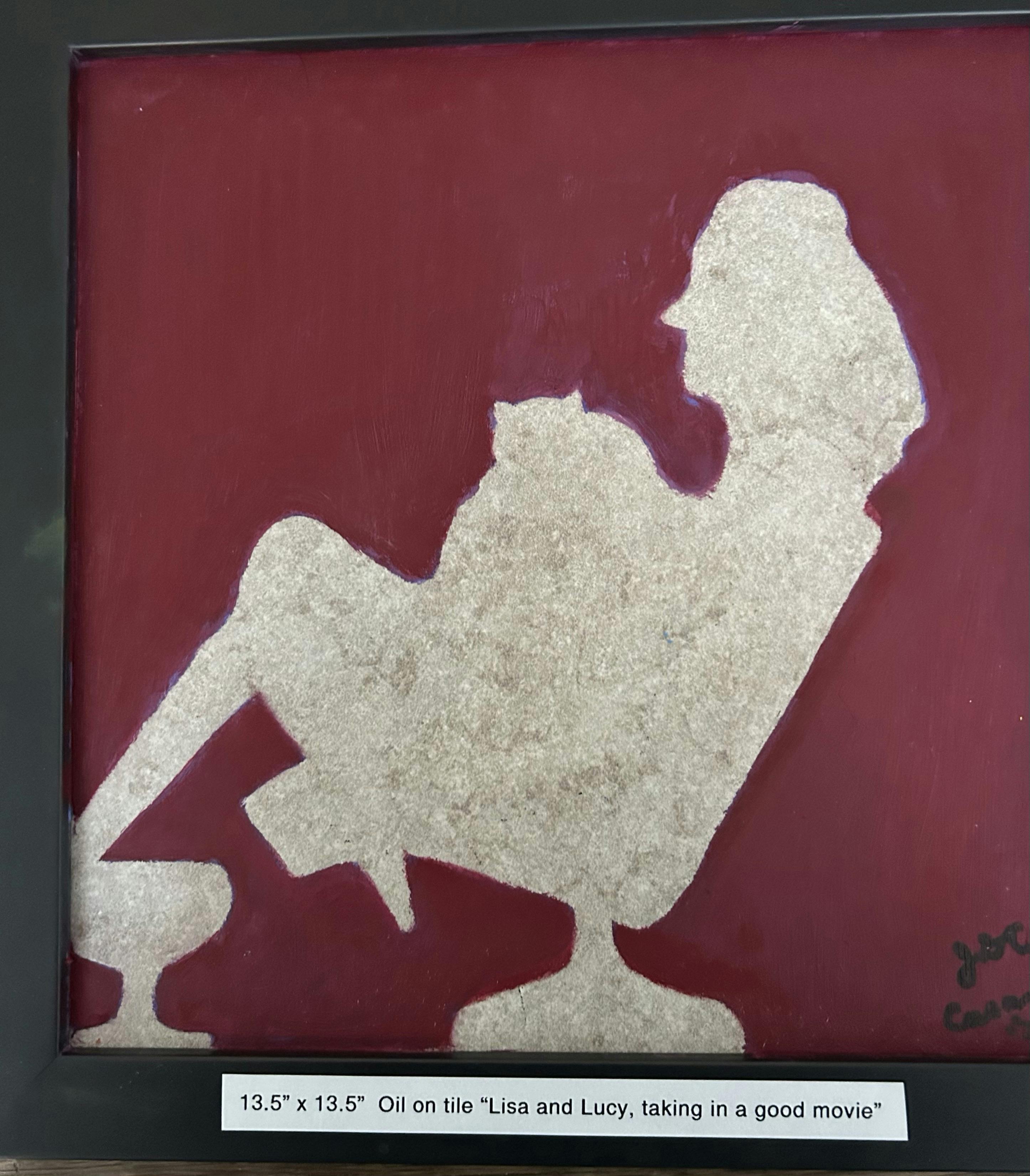 Lisa and Lucy taking in a good program

Framed 13.5" x 13.5 "

Oil on tile

$1500.00