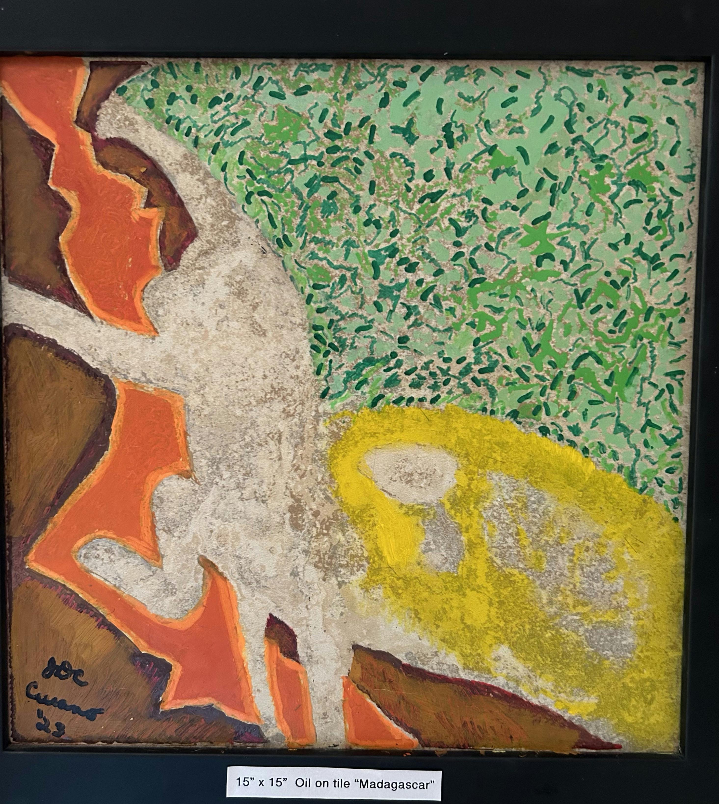 Madagascar 

Framed 14 3/4" x 15"

Oil on tile

$700.00
