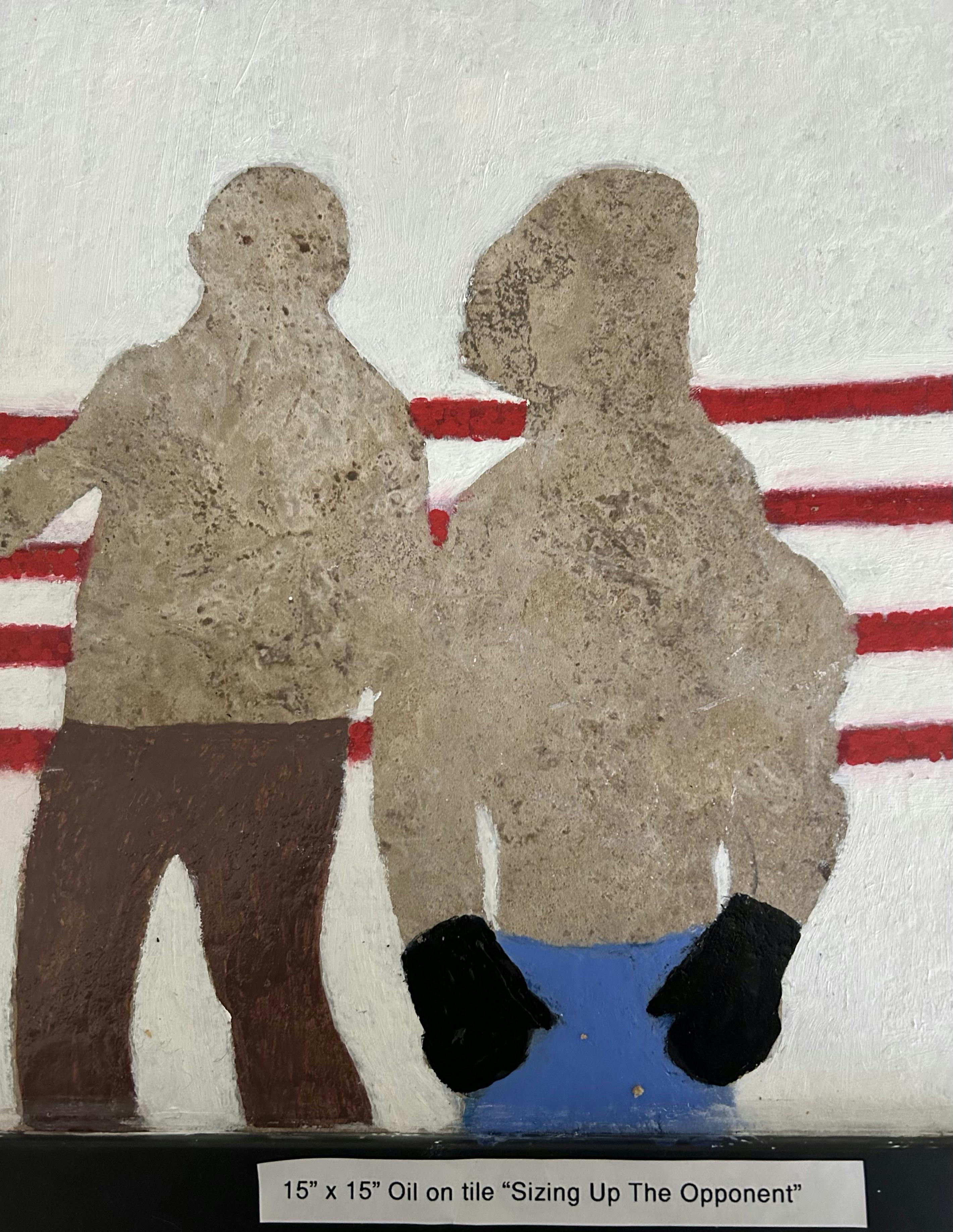 Getting Advice and Sizing up the Opponent

Framed 15" x 15"

Oil on tile

$1000.00
