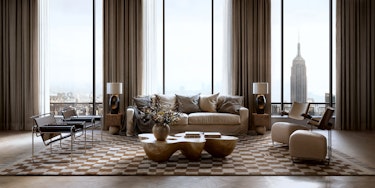 Lux property living room rendering