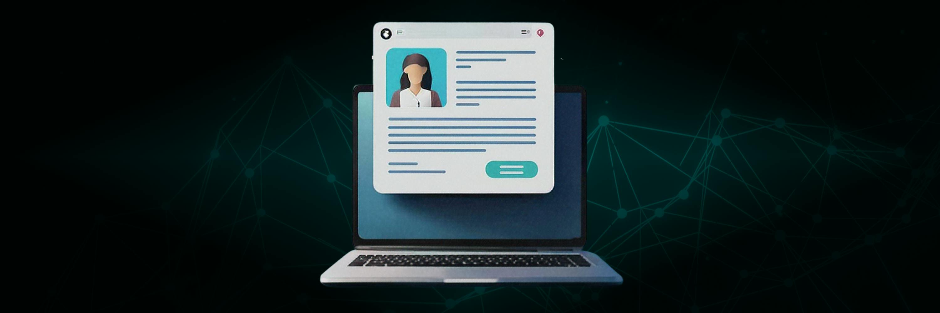 In the picture - person's resume