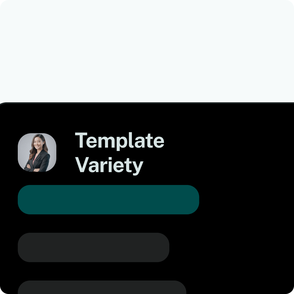 In the picture - profile photo and template variety