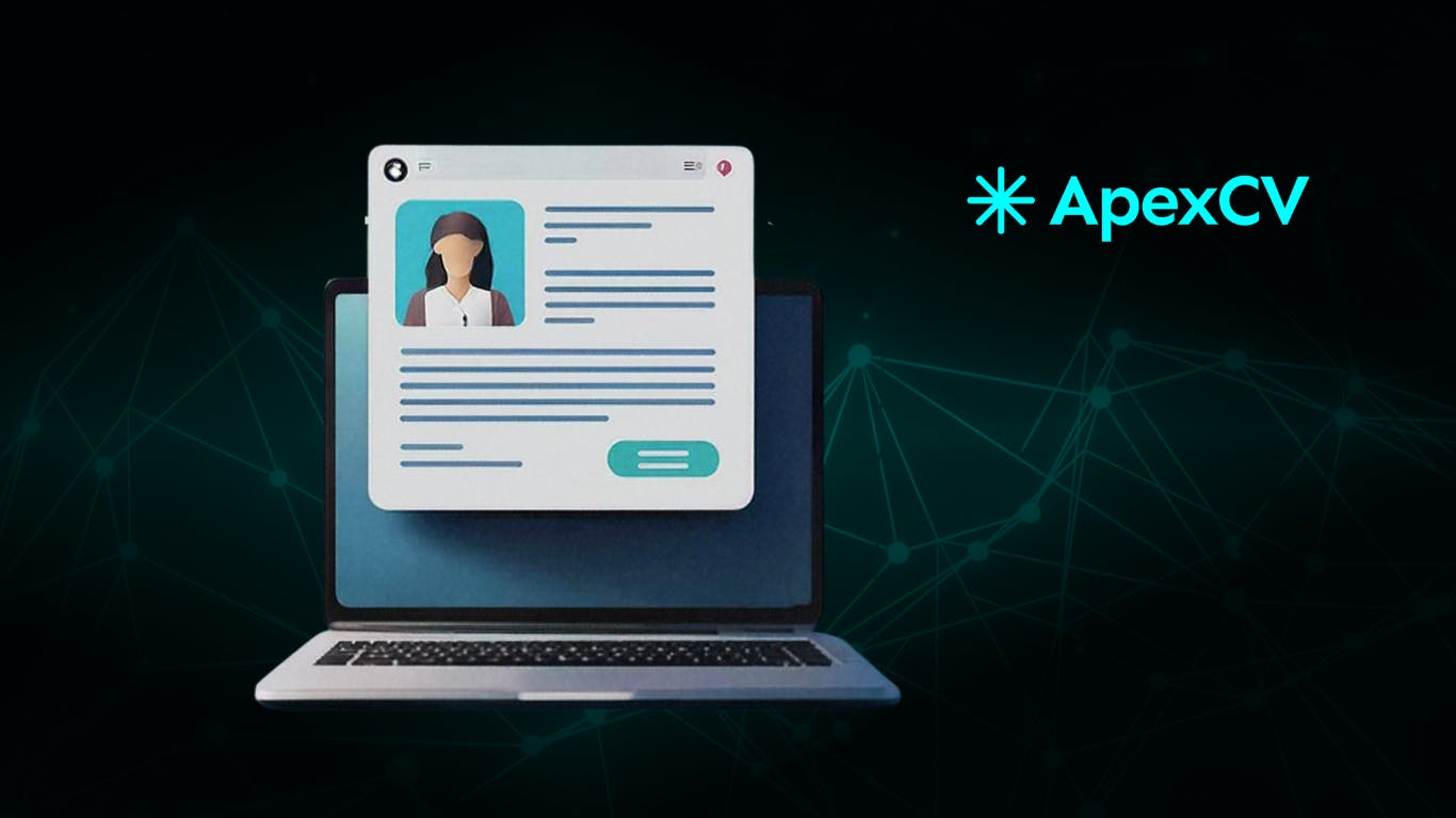 In the picture - Woman's CV generated by Apex CV